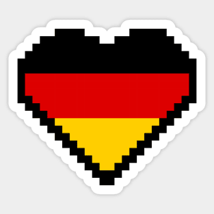 German Flag Pixel Art, Germany Flag  pixel art Sticker